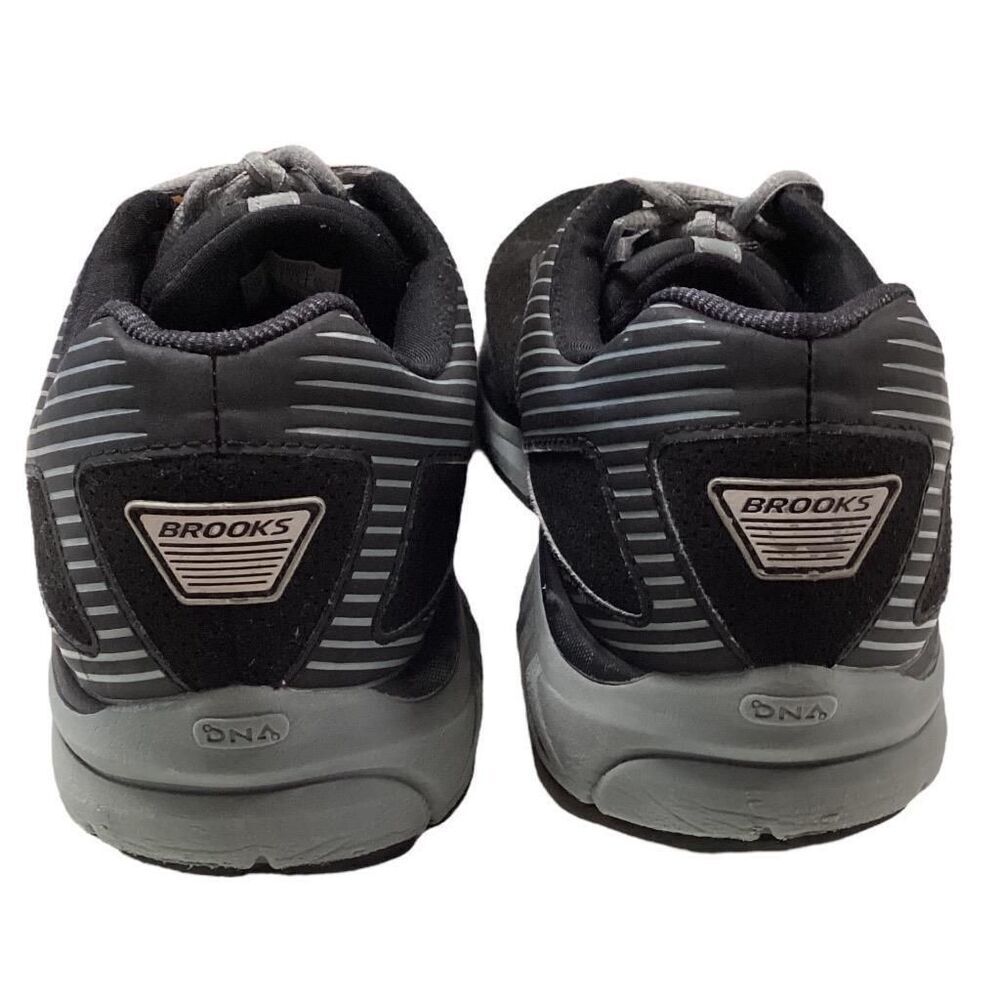 Brooks Walking Shoes Men 12 Black Gray Addiction Walker Suede Lace Up - Picture 7 of 11